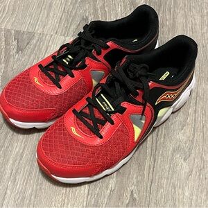 Saucony Red and Black Athletic Sneakers